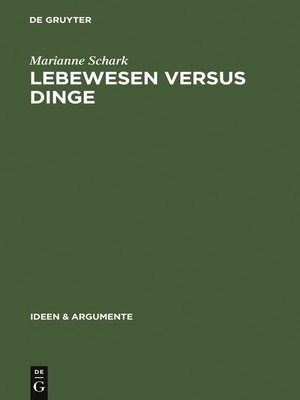 cover image of Lebewesen versus Dinge